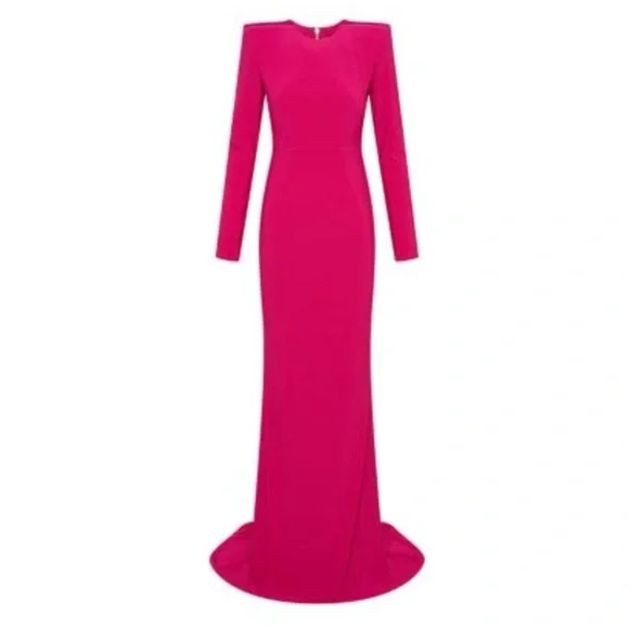 ZhivagoForte Gown In Cerise Hot Pink NEW Size 12 Long Sleeve Modest